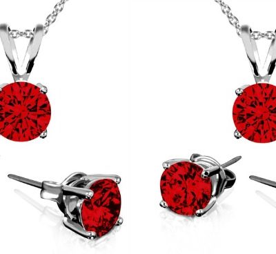 Birthstone Sterling Silver Earring & Pendant Set Just $8.99! Down From $130! Ships FREE!