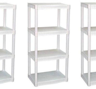Plano 4-Tier Heavy-Duty Plastic Shelves Just $14.97! Down From $34.32!