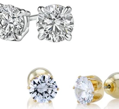 White & Yellow Gold Plated CZ Earrings Just $7.99! Down From $50! Ships FREE!