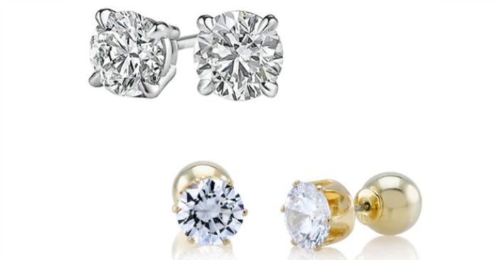 White & Yellow Gold Plated CZ Earrings Just $7.99! Down From $50! Ships FREE!