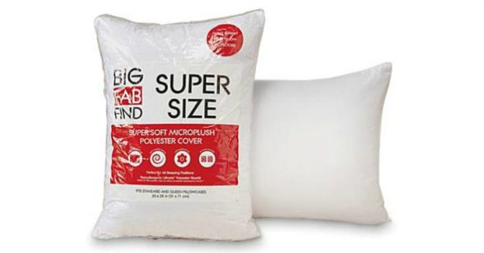 Big Fab Find Supersize Jumbo Fiber Pillow Just $4.99! Down From $10!