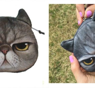 Grumpy Kitty Face Coin Purse Just $3! Down From $13!