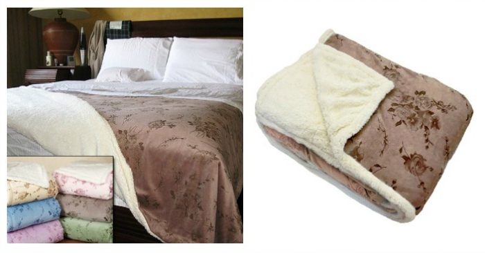 Northpoint Rosette Heavyweight Sherpa Blanket Just $29.99! Down From $120! Ships FREE!