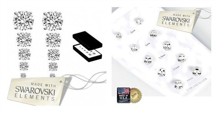Set of 5 9.00 CTW Swarovski Stud Earrings Just $17.99! Down From $150! Ships FREE!