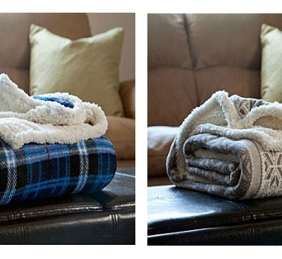 Lavish Home Fleece Sherpa Blanket Throw Just $9.99! Down From $35!