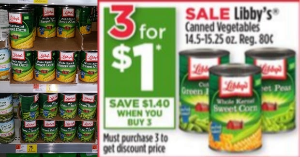 Libby’s Canned Vegetables Just $0.08 At Dollar General Or Walmart!