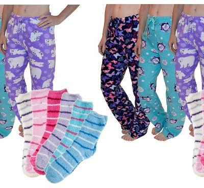 Fleece Pajama Pants & Cozy Fuzzy Socks Just $17.99! Down From $90!