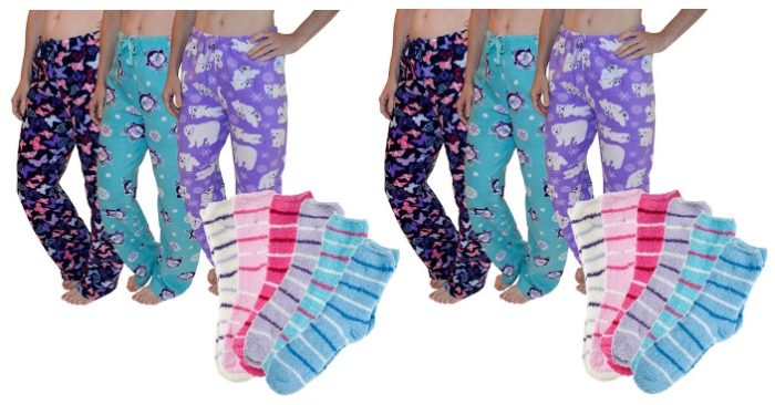Fleece Pajama Pants & Cozy Fuzzy Socks Just $17.99! Down From $90!