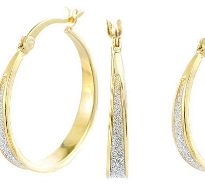 FREE Gold Over Glitter Silver Hoop Earrings!