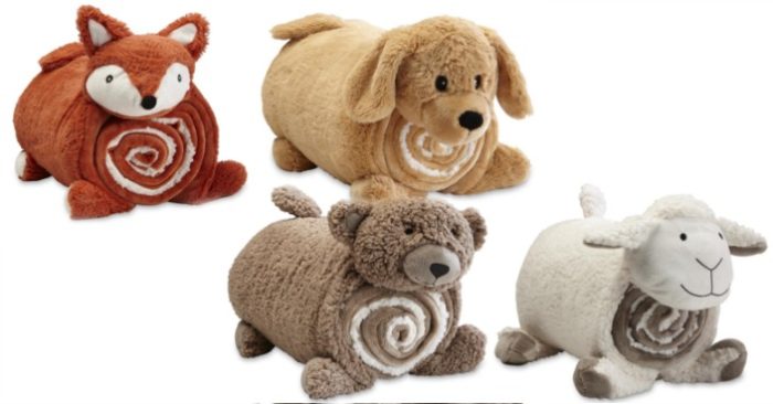 Kids' Sherpa Cuddle Friend & Throw Set Only $9.99! Down From $20!