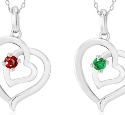 Sterling Silver Heart Birthstone Necklace Just $5.99! Down From $130! Ships FREE!