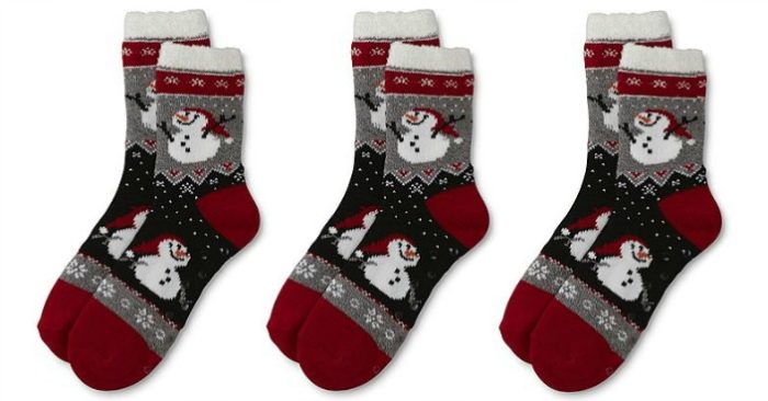 Women's Snowman Slipper Socks