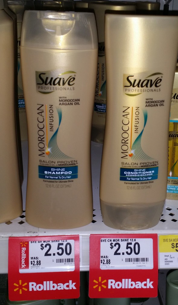 FREE Suave Professional Gold Infusion Shampoo or Conditioner with Overage at Walmart!