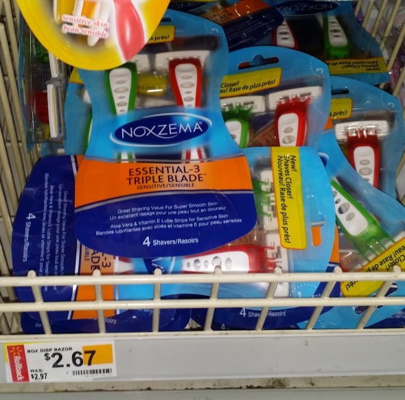 FREE Noxzema Razors with Overage at Walmart!