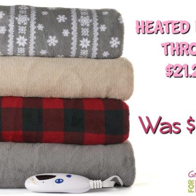 Heated Plush Throw Just $21.24!  Down From $80!