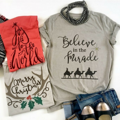 Believe & Joy Holiday Tees Just $13.99! Down From $28!