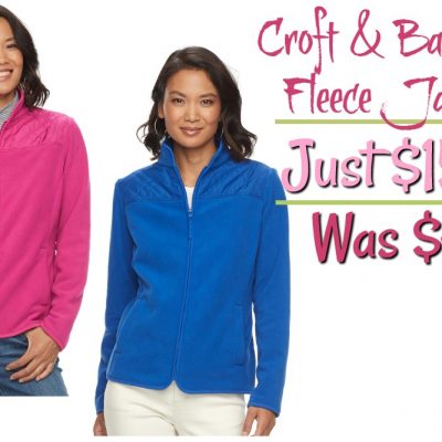 Women’s Croft & Barrow® Quilted Yoke Fleece Jacket Just $15.29!  Was $40!