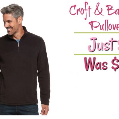 Men’s Croft & Barrow® Arctic Fleece Quarter-Zip Pullovers Just $11!  Down From $36!