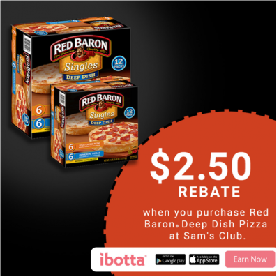 Red Baron® Deep Dish Singles $2.50 Off At Sam’s Club!
