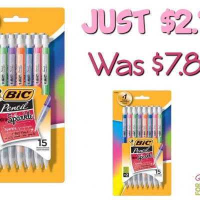 BIC Xtra Sparkle 15-Pack Mechanical Pencils Just $2.16!  Was $7.89!
