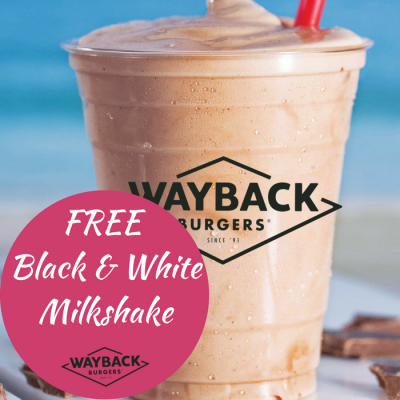 FREE Black & White Milkshake At Wayback Burgers!
