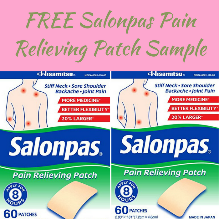 FREE Salonpas Pain Relieving Patch Sample