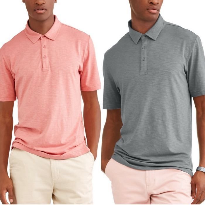 Men’s Luxe Slub Polo Just $7! Down From $14!