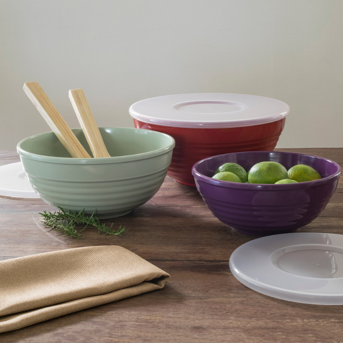 Mainstays Ribbed Serve Bowls Set Just $6.99! Down From $17!