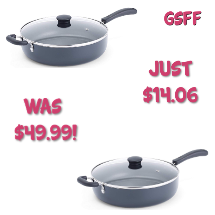 T-Fal Saute Pan Jumbo Cooker With Lid Just $14! Down From $50!