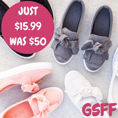 Trendy Bow Sneakers Just $15.99! Down From $50! FREE Shipping!