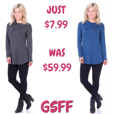 Collar Tunic Top Just $7.99! Down From $60! PLUS FREE Shipping!