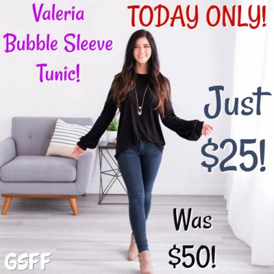 Valeria Bubble Sleeve Tunic Just $25!  Was $50!  PLUS FREE Shipping!