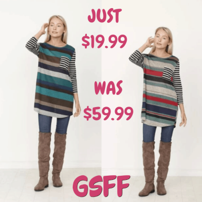 Striped Pocket Tunic Just $19.99! Down From $60! Shipped!