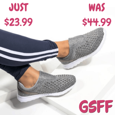 Crystal Slip-on Sneakers Just $23.99! Down From $45! Shipped!