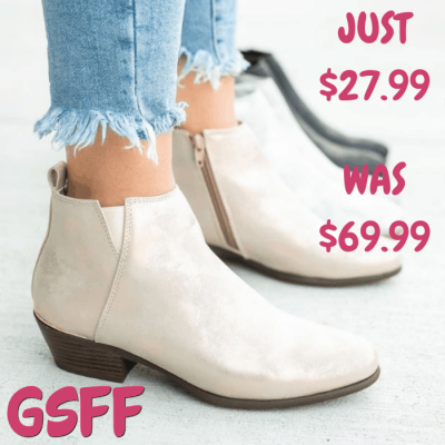 Metallic Holiday Booties Just $27.99! Down From $70! Shipped!