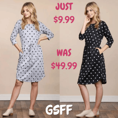 Polka Dot Dress Just $9.99! Down From $50!