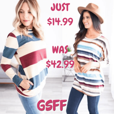 Winter Striped Top Just $14.99! Down From $43! Shipped!