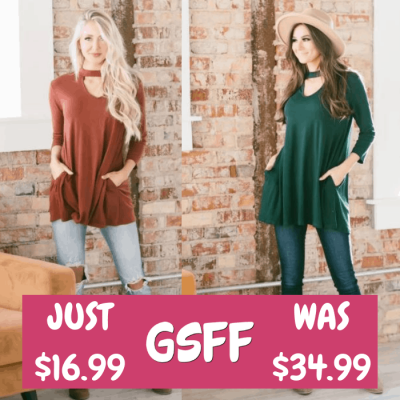 Pocket Choker Tunic Just $16.99! Down From $35! Shipped!