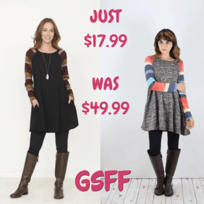 Plaid Stripe Tunic Just $17.99! Down From $50! Shipped!