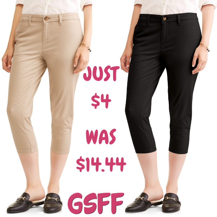 Women’s Chino Capri Pants Just $4! Down From $14!