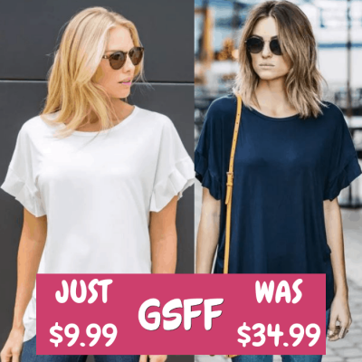 Ruffle Top Just $9.99! Down From $35!
