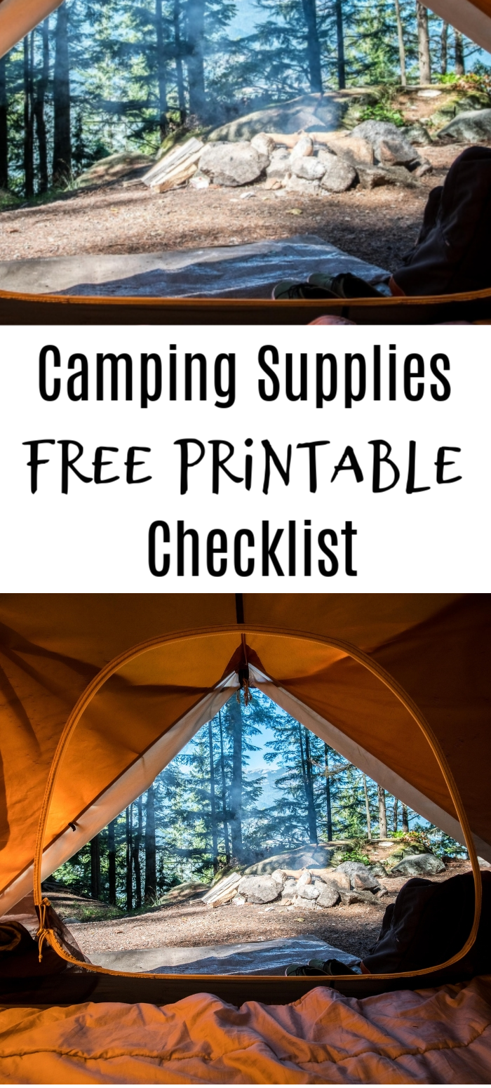 Camping Supplies Free Printable Checklist