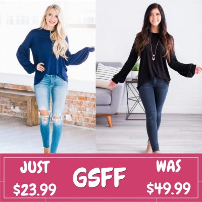 Bubble Sleeve Tunic Just $23.99! Down From $50! Shipped!