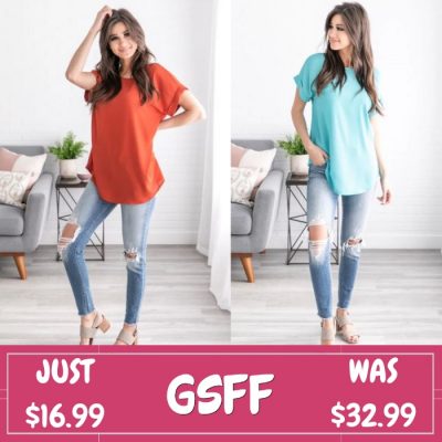 Cuffed Sleeve Tunic Just $16.99! Down From $33! Shipped!