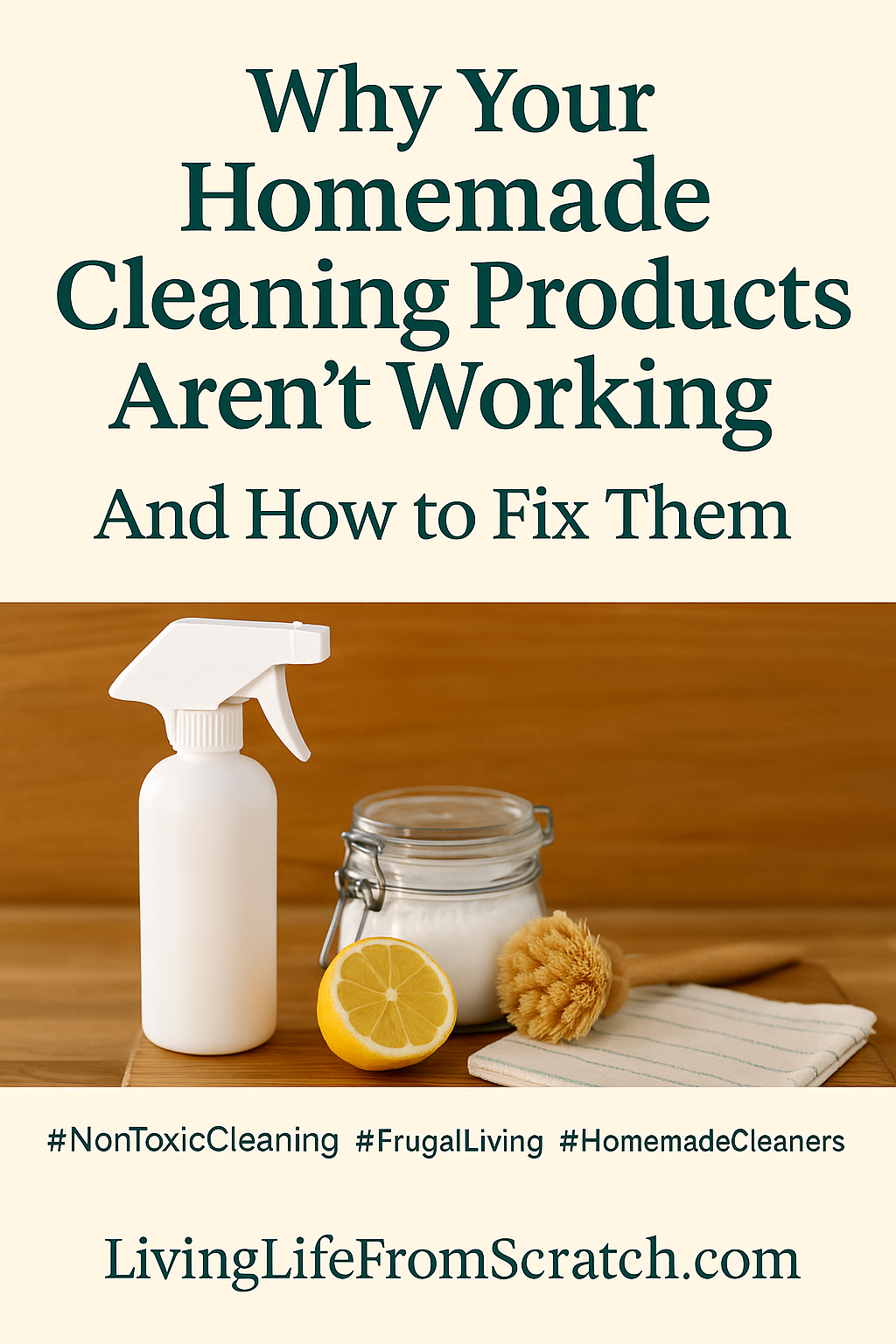 Homemade cleaning sprays not cutting it? Here’s what’s wrong with most DIY recipes—and how to fix them fast. #NonToxicCleaning #FrugalLiving #HomemadeCleaners #NaturalCleaning