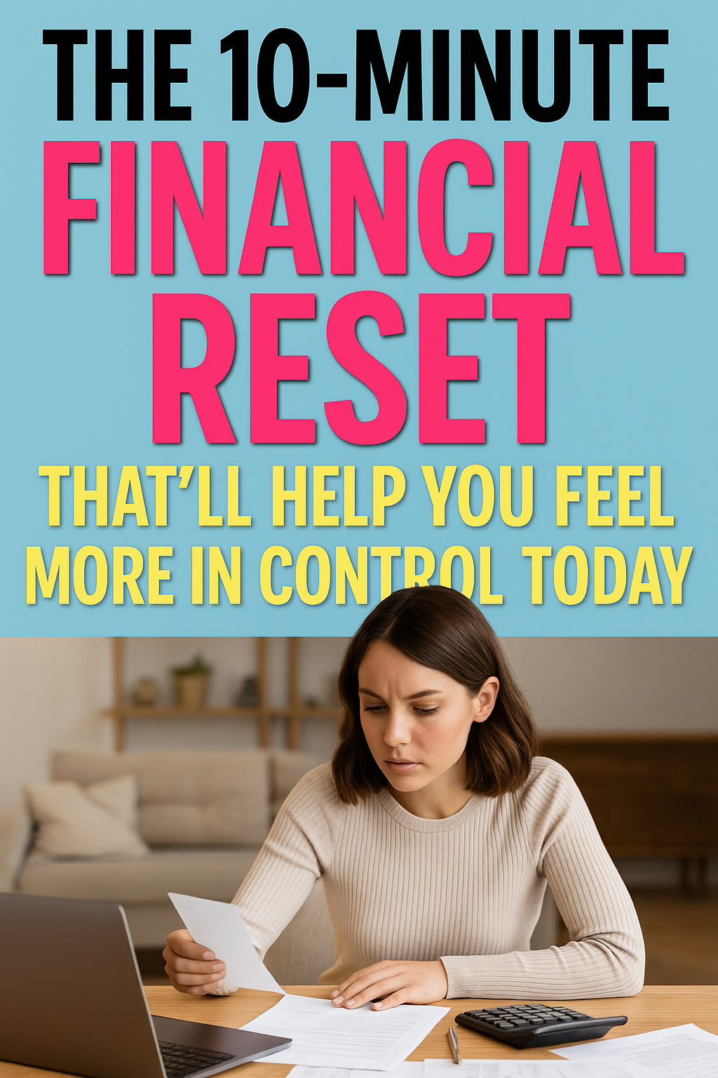 Feeling overwhelmed by your finances? This quick 10-minute financial reset can help you feel back in control today. Whether you're buried in receipts, behind on bills, or just need a reset button, this guide walks you through the simplest steps to organize your money and reset your mindset — fast. Perfect for busy people who want to stop spiraling and start fresh. #BudgetTips #FinancialReset #SimpleLiving #MoneyMindset #FrugalLiving #MoneyGoals #PersonalFinance