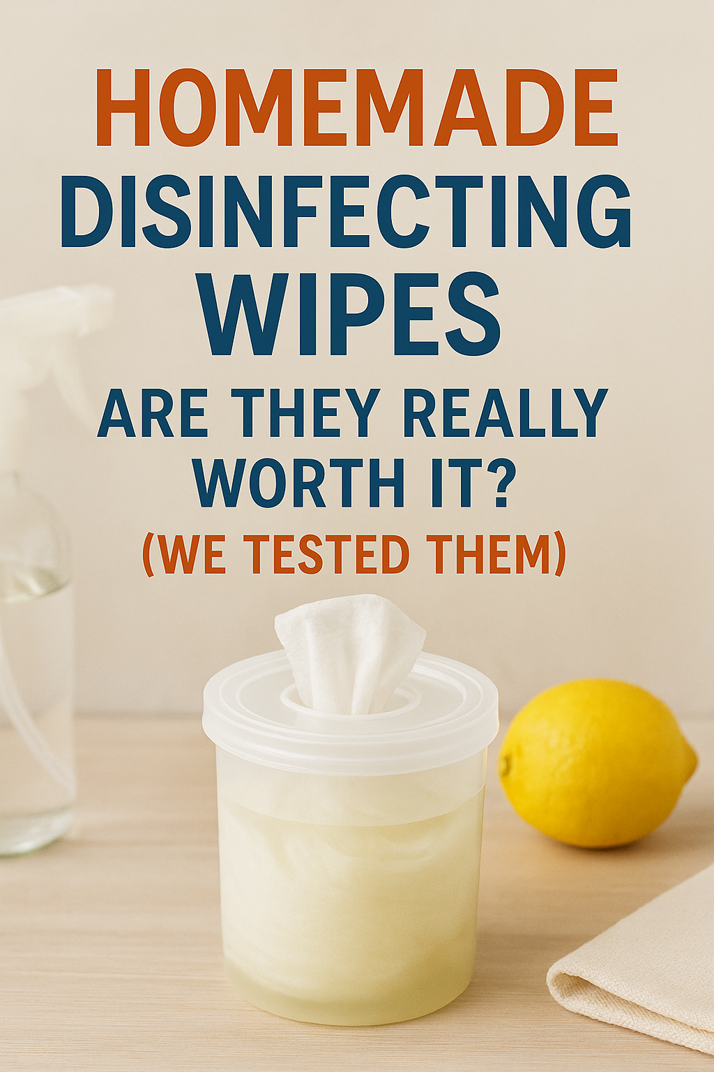 Thinking about making your own disinfecting wipes? 🧼✨ See if DIY wipes are actually worth the time and effort! We tested a simple homemade recipe and break down what worked (and what flopped). If you're looking to save money and clean naturally, you’ll want to check this out! #CleaningHacks #DIYCleaning #NaturalLiving #FrugalLiving