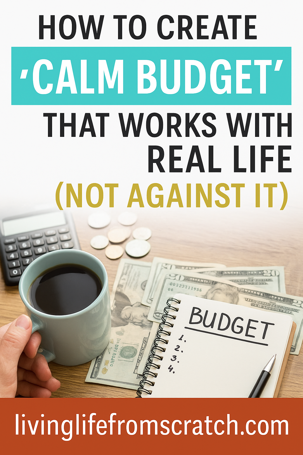 Feel like budgeting never actually fits your real life? This post walks you through how to create a calm budget — one that’s flexible, realistic, and actually works (even when life throws curveballs). Stop stressing over rigid plans and start building a money system that helps you breathe easier and stay in control. #BudgetingTips #RealLifeBudget #MoneyMindset #FrugalLiving #FinancialWellness #SimpleLiving