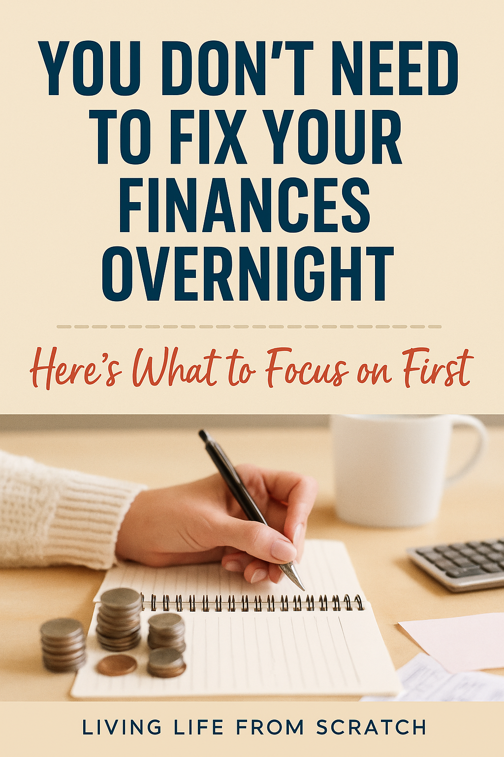 Feeling overwhelmed by money goals? You don’t have to fix your entire financial life overnight. This post breaks down what to focus on first so you can make progress without burning out. It’s the perfect reset for anyone tired of all-or-nothing advice and ready to build a budget that actually works. #MoneyMindset #BudgetTips #FinancialWellness #FrugalLiving #SlowAndSteady #PersonalFinance #RealLifeBudget