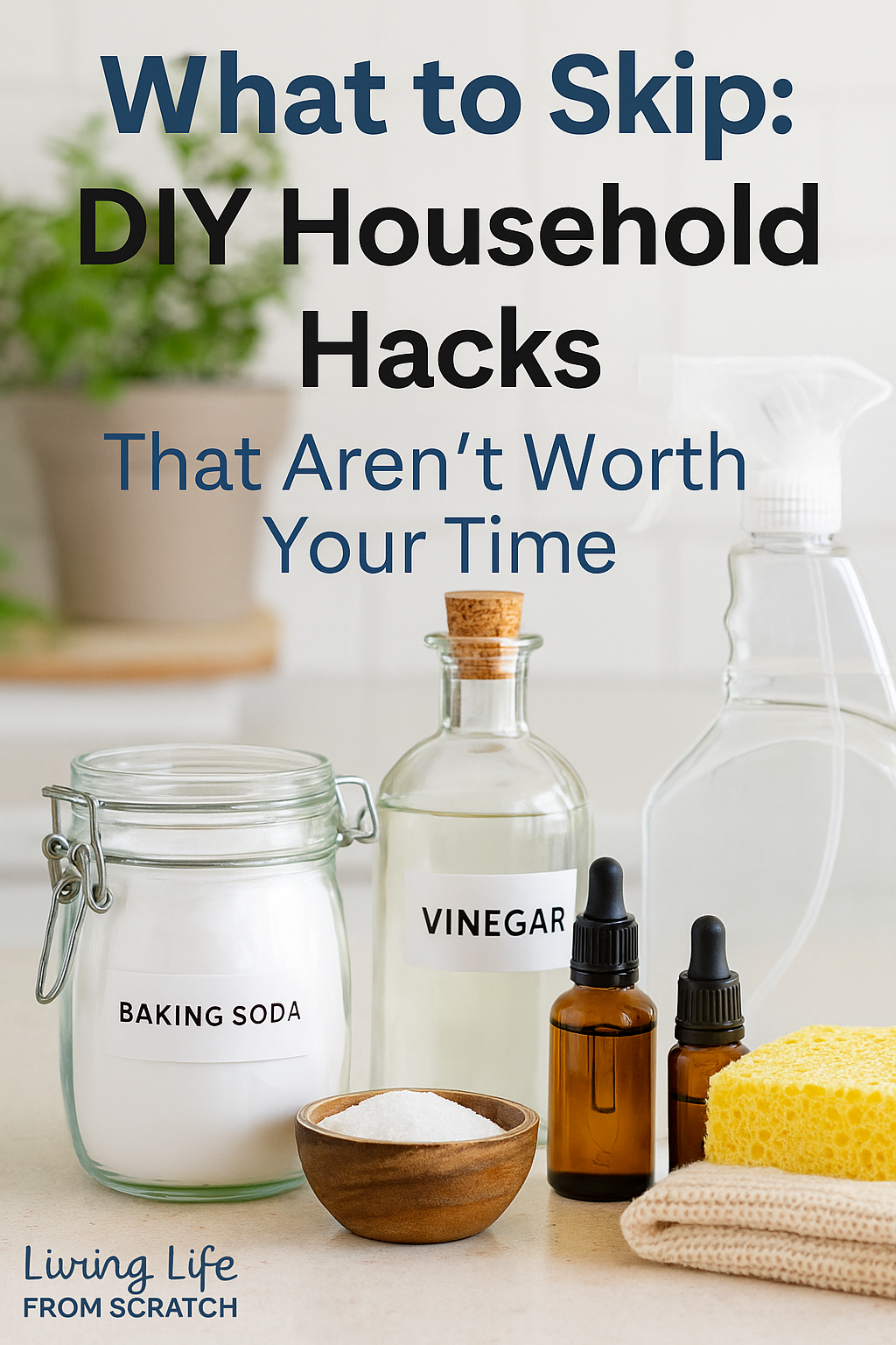 DIY isn’t always a money-saver. Find out which DIY household hacks aren’t worth the time, and the easy swaps you should do instead. #DIYCleaning #FrugalLiving #SmartSpending #SimpleLiving